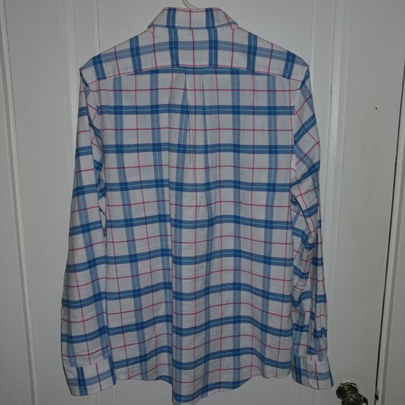 Vineyard Vines: Slim Fit Whale Shirt / Plaid Button Down Shirt - Mens Size Small - Picture 3 of 6